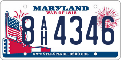 MD license plate 8AH4346