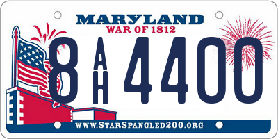MD license plate 8AH4400