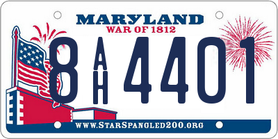 MD license plate 8AH4401