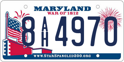 MD license plate 8AH4970