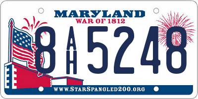 MD license plate 8AH5248