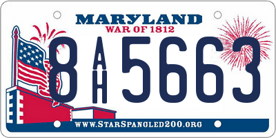 MD license plate 8AH5663