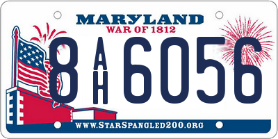 MD license plate 8AH6056