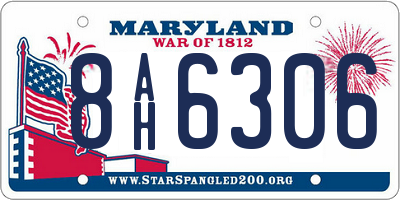 MD license plate 8AH6306