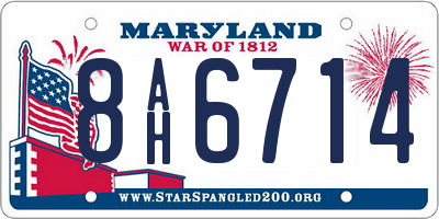 MD license plate 8AH6714