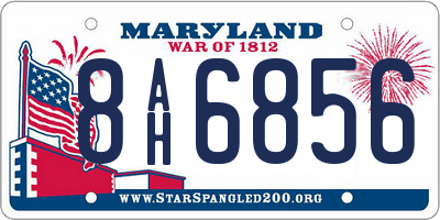 MD license plate 8AH6856