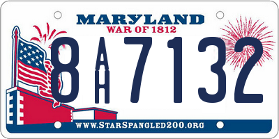 MD license plate 8AH7132