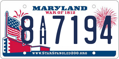 MD license plate 8AH7194