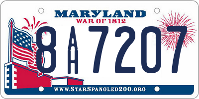 MD license plate 8AH7207