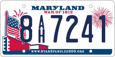 MD license plate 8AH7241