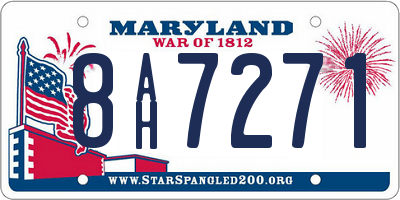 MD license plate 8AH7271