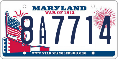MD license plate 8AH7714