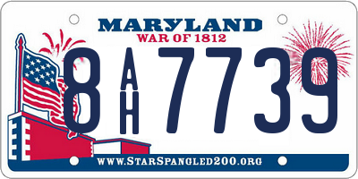MD license plate 8AH7739
