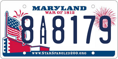MD license plate 8AH8179