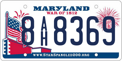 MD license plate 8AH8369