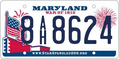 MD license plate 8AH8624