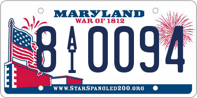 MD license plate 8AI0094