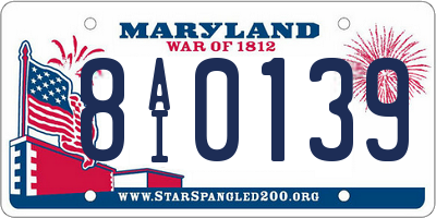 MD license plate 8AI0139