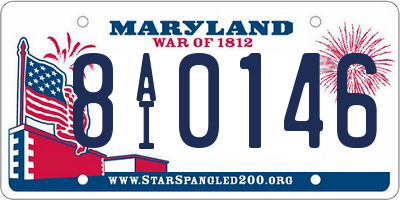 MD license plate 8AI0146