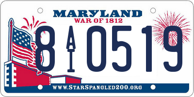 MD license plate 8AI0519