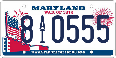 MD license plate 8AI0555