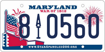 MD license plate 8AI0560