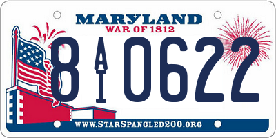 MD license plate 8AI0622