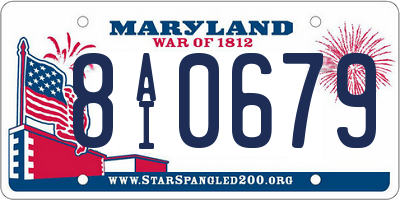 MD license plate 8AI0679