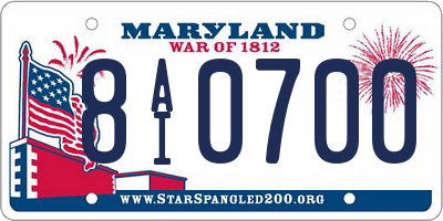 MD license plate 8AI0700