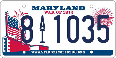 MD license plate 8AI1035