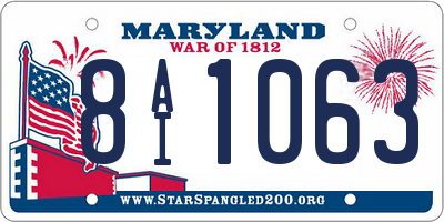 MD license plate 8AI1063