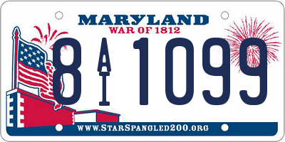 MD license plate 8AI1099