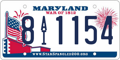 MD license plate 8AI1154