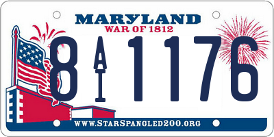 MD license plate 8AI1176