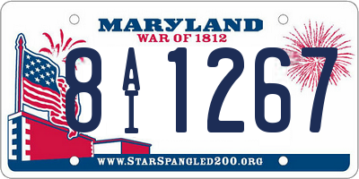 MD license plate 8AI1267
