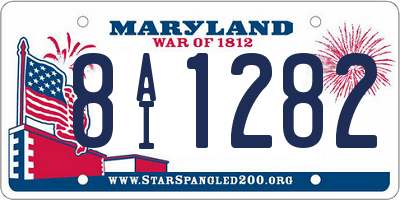 MD license plate 8AI1282