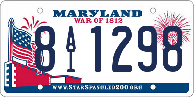 MD license plate 8AI1298