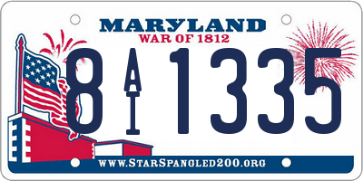 MD license plate 8AI1335