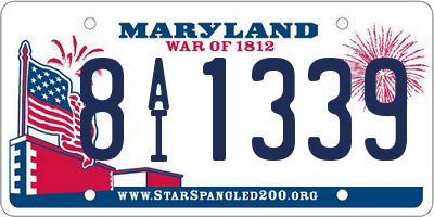 MD license plate 8AI1339