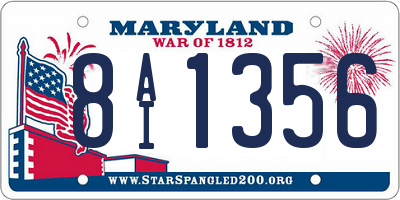 MD license plate 8AI1356
