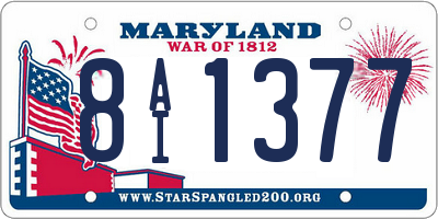 MD license plate 8AI1377