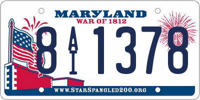 MD license plate 8AI1378