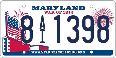 MD license plate 8AI1398