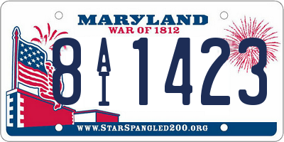 MD license plate 8AI1423