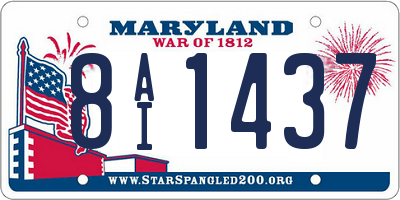 MD license plate 8AI1437