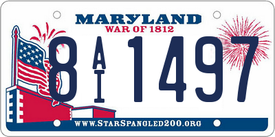 MD license plate 8AI1497