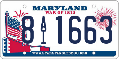 MD license plate 8AI1663