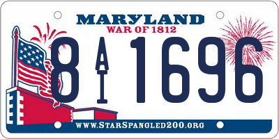 MD license plate 8AI1696