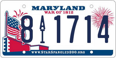 MD license plate 8AI1714