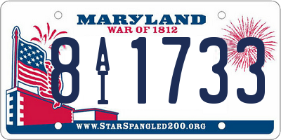 MD license plate 8AI1733